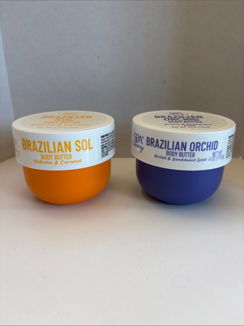 Spa Beauty Brazilian Sol Body Butter - Pistachio & Caramel or Orchid FULL SIZE